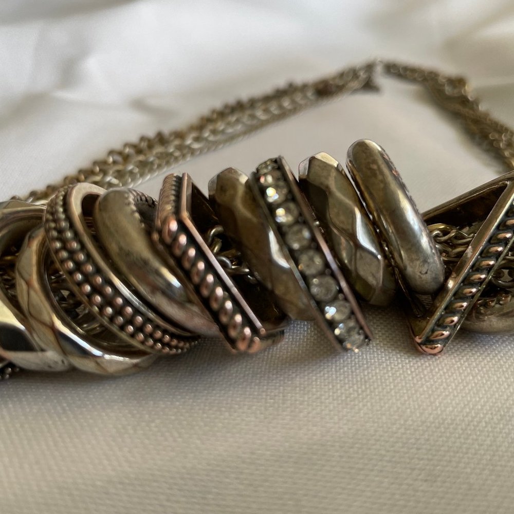 Silver chunky 18" necklace